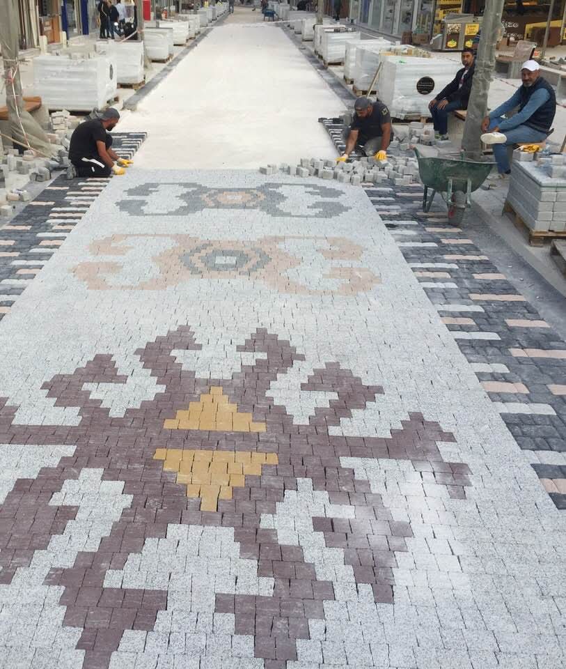 Dekoratif parke taş desen