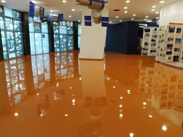 Endüstriyel turuncu epoksi zemin